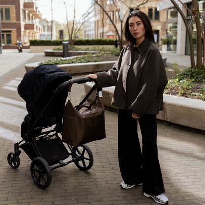 Přebalovací taška - hnědá nylonová